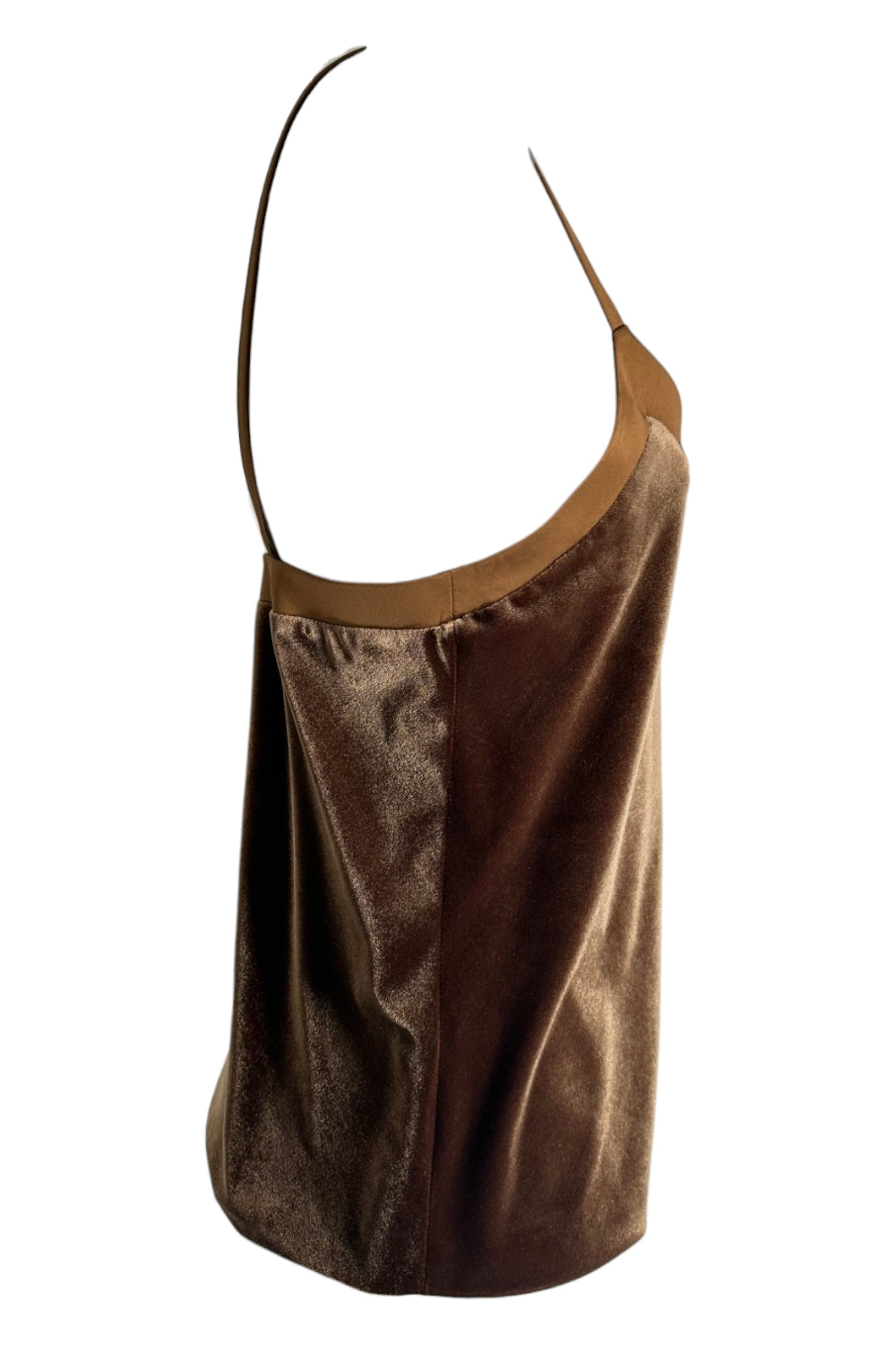 Top donna in velluto noce