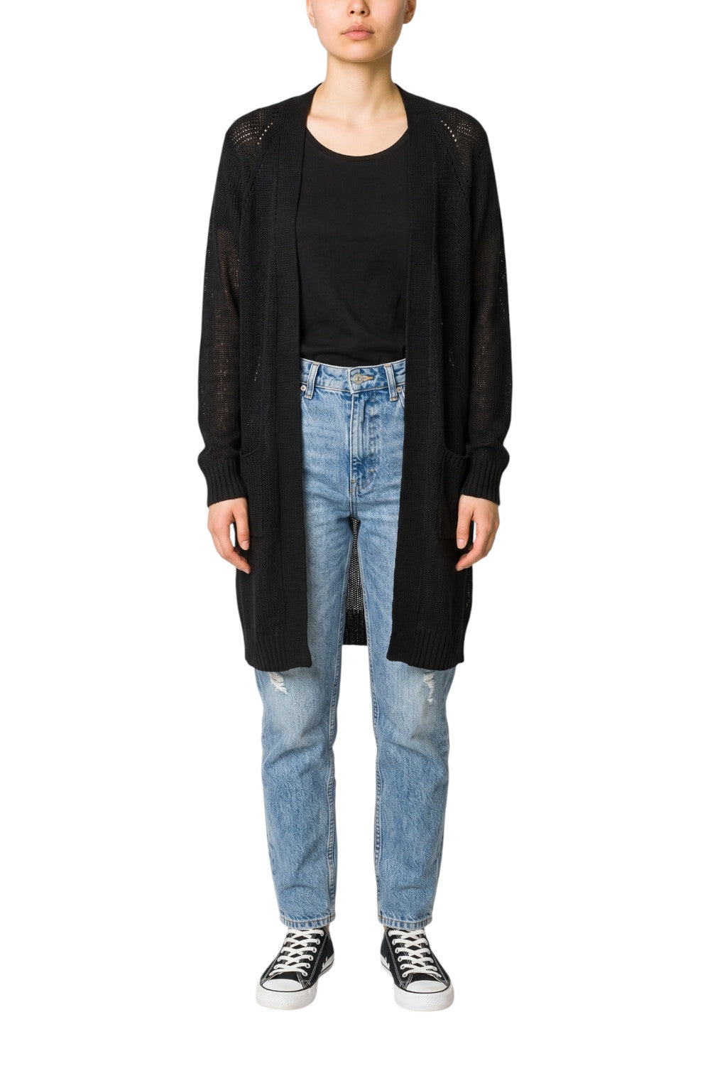 Cardigan lungo con tasche