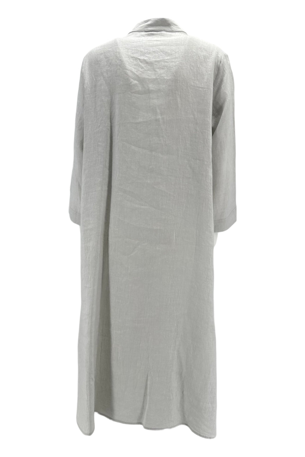 abito donna in lino perla con ricami