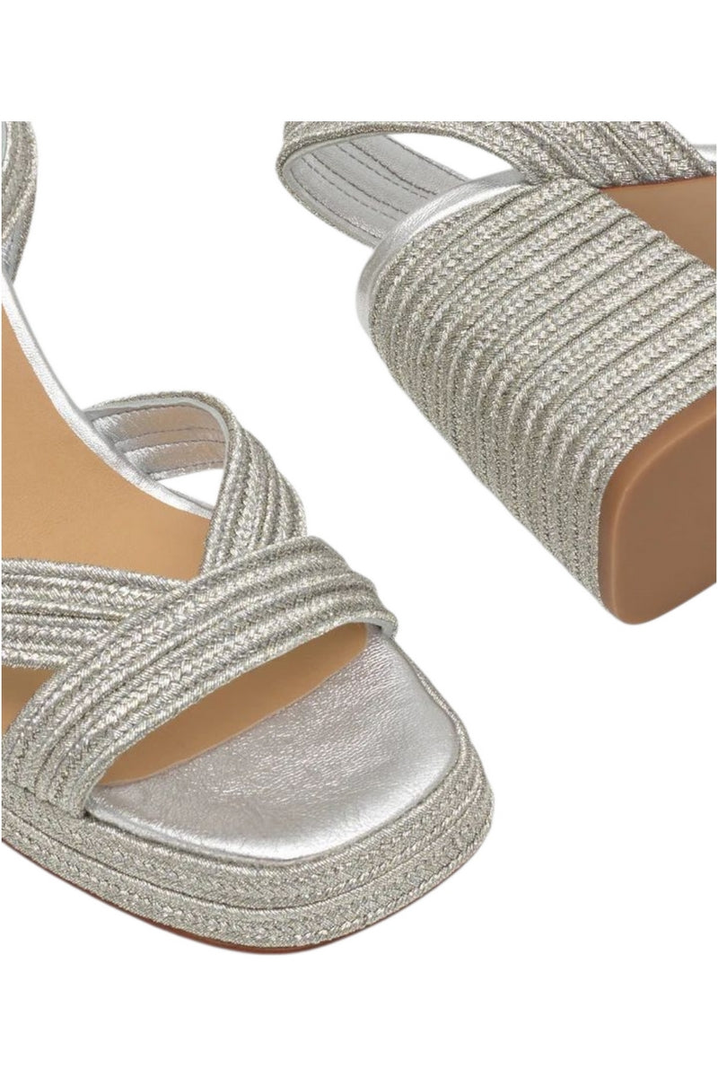 sandalo donna platino