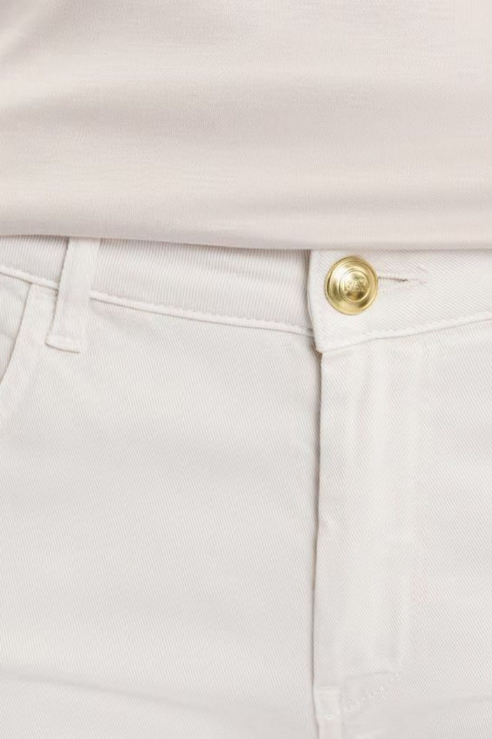 pantaloni 5 tasche in cotone stretch bianco