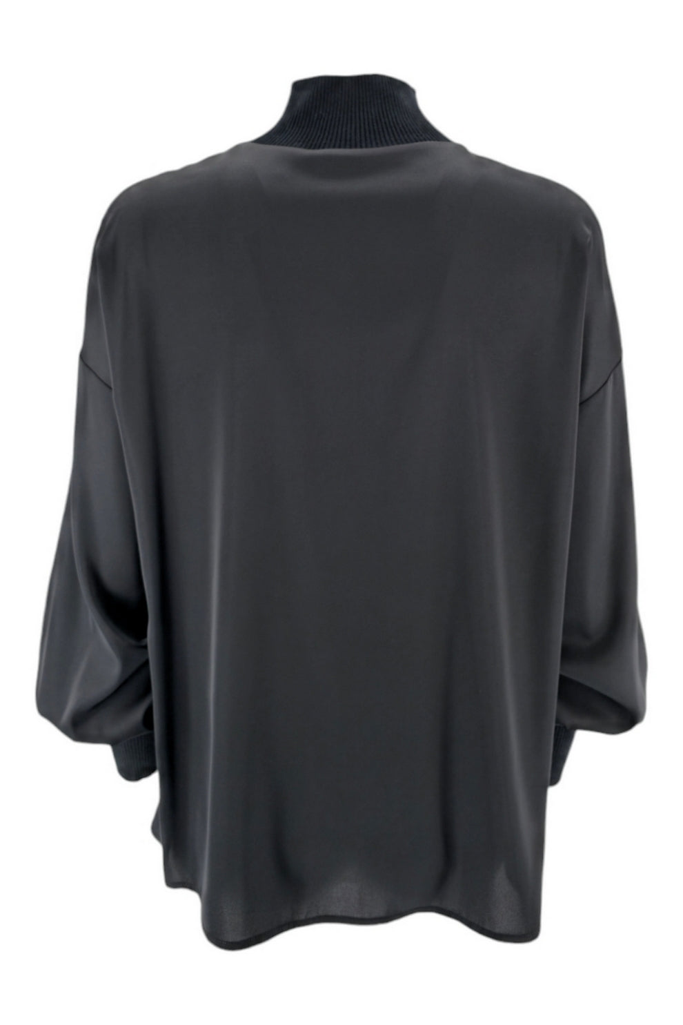 camicia donna in raso nero