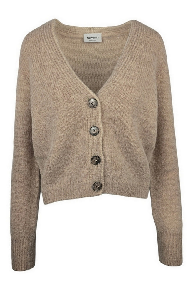 cardigan corto in alpaca