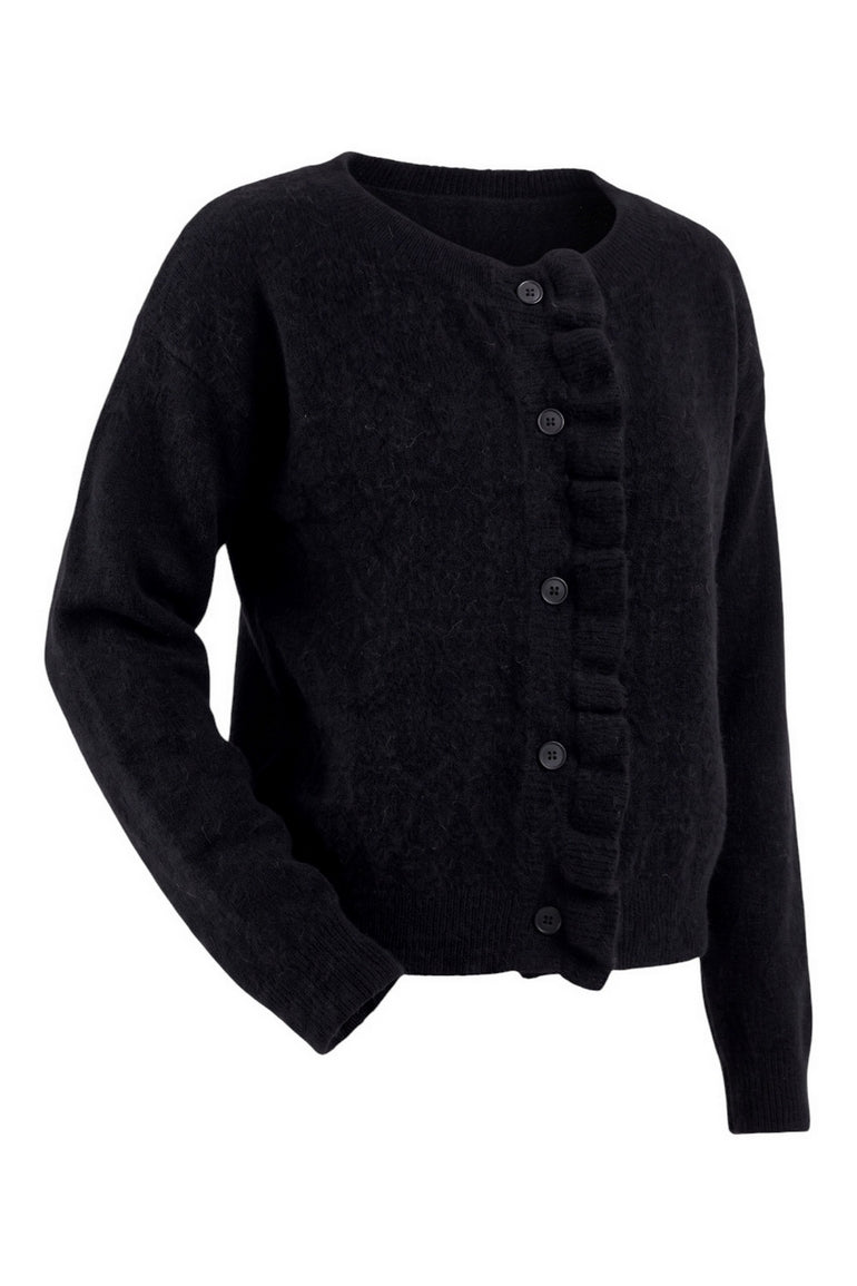 cardigan con ruches