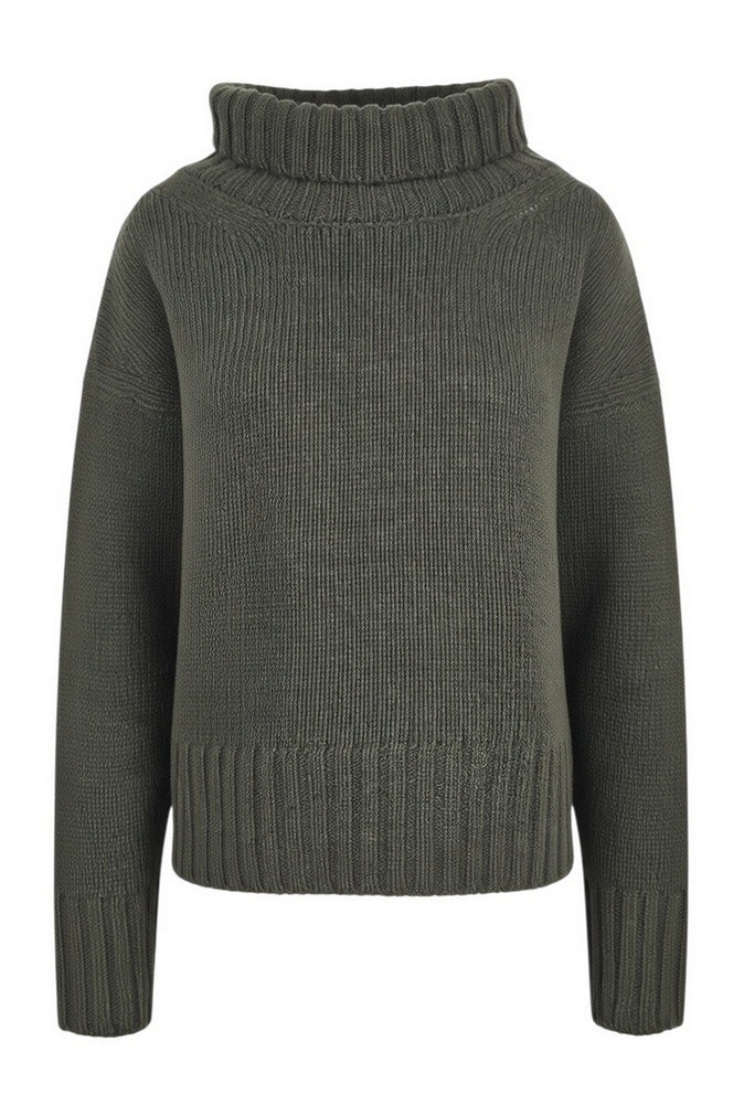 maglia con collo a cratere