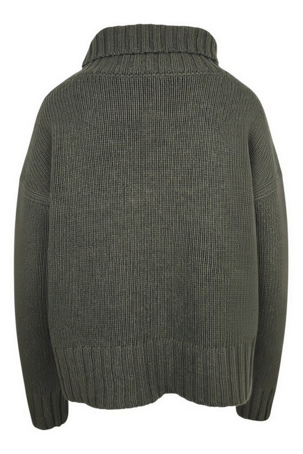 maglia con collo a cratere
