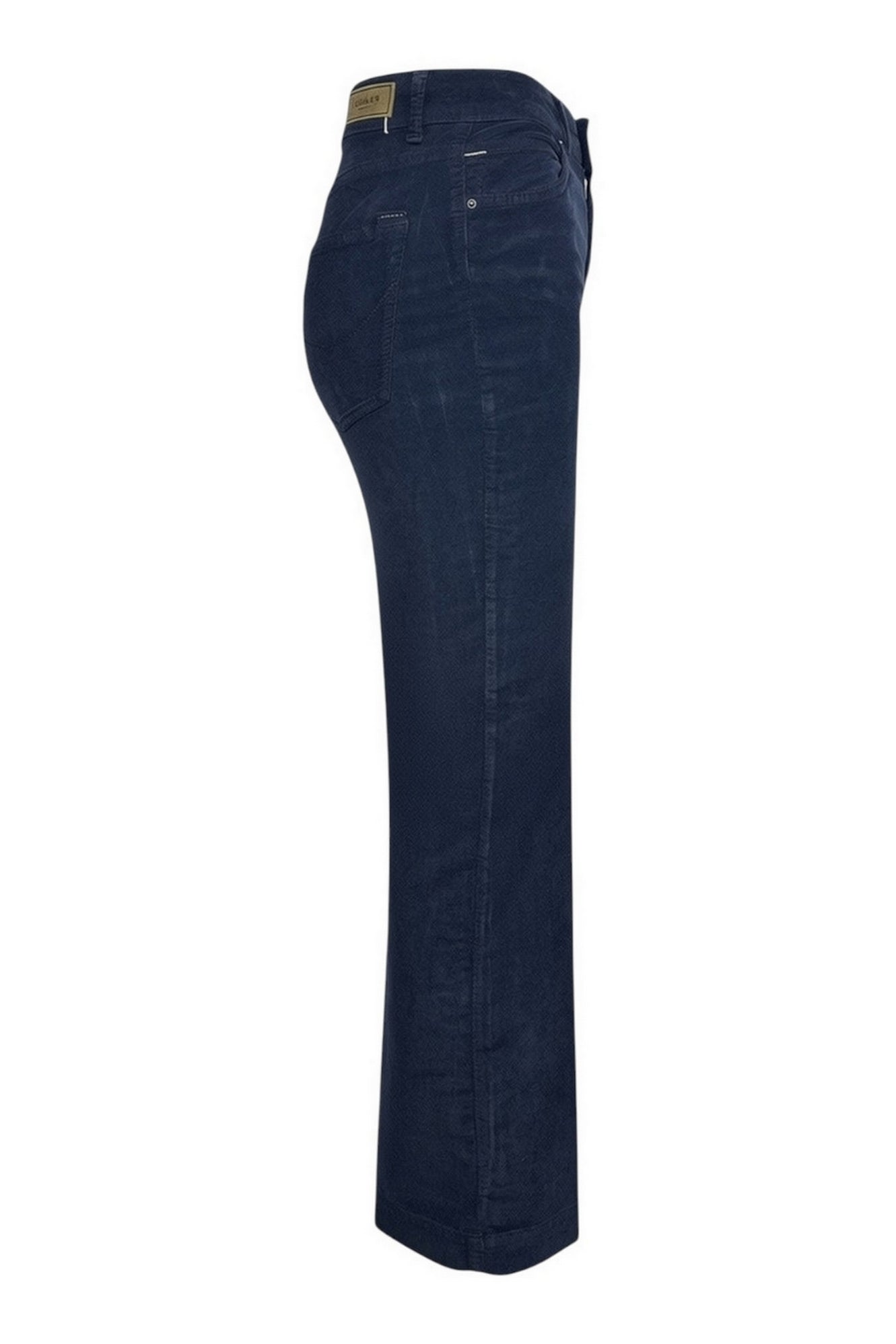 pantalone a zampa in velluto liscio