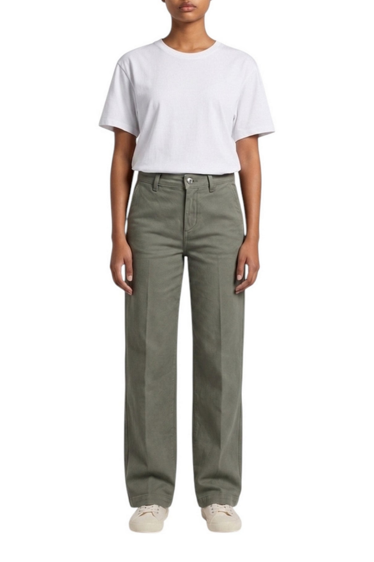 pantalone dritto in velluto diagonale