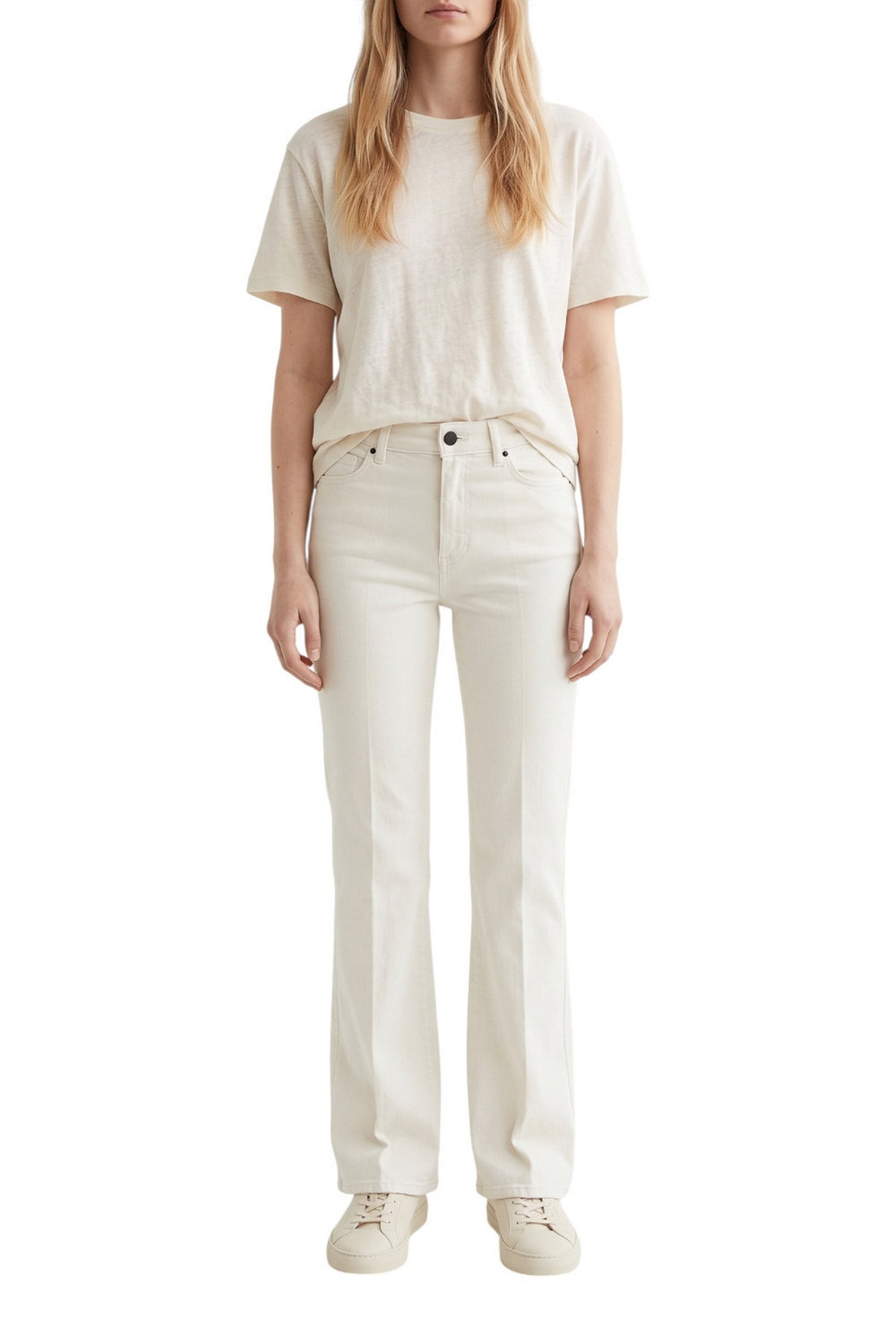 pantalone flair in gabardina