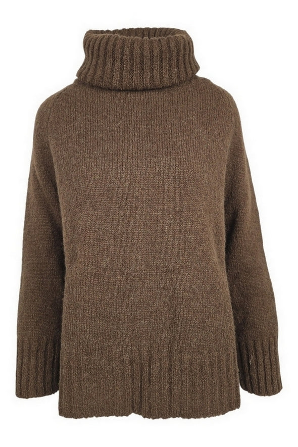 maglia dolcevita over in alpaca