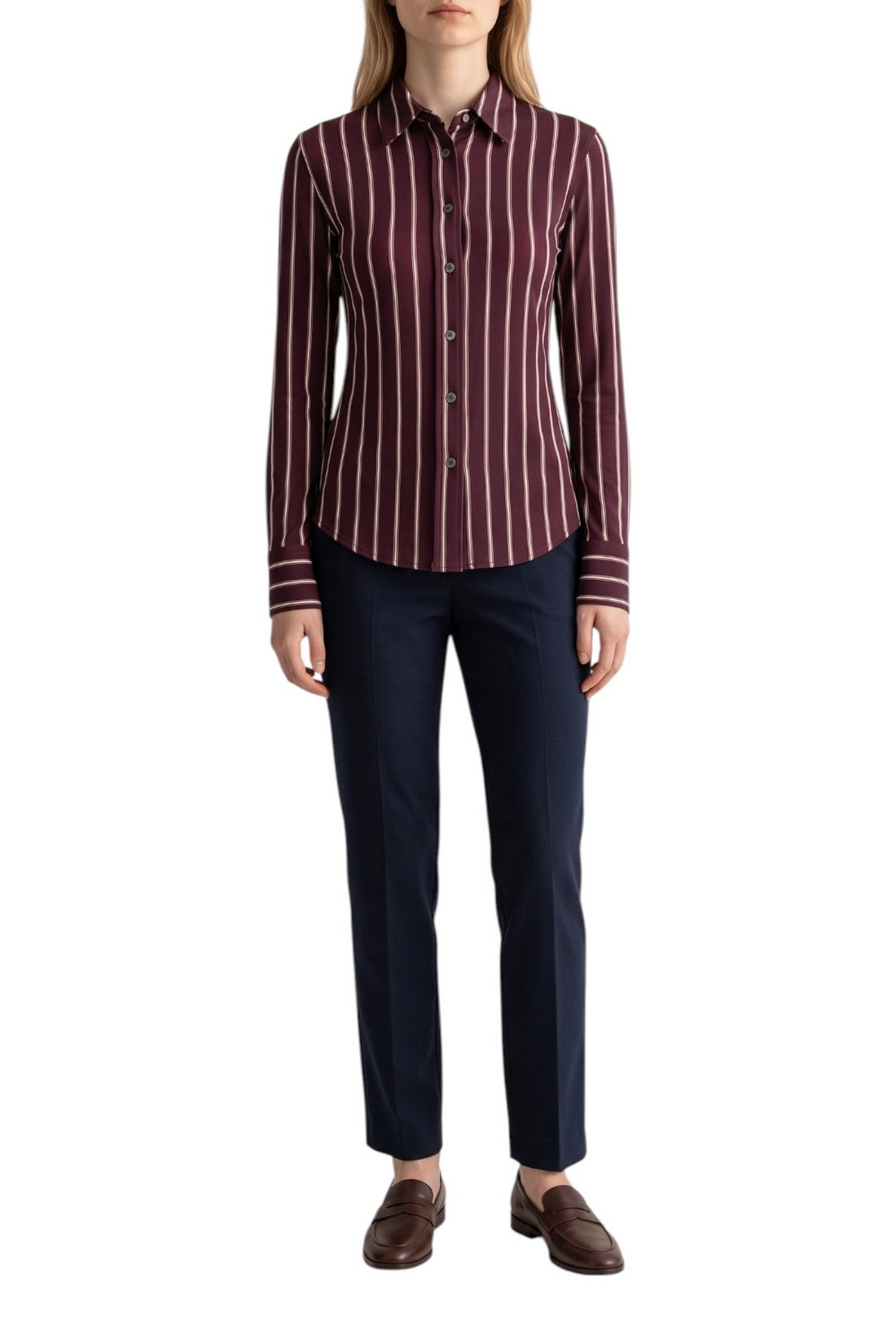camicia modello polo in skinlike fantasia bacchettata