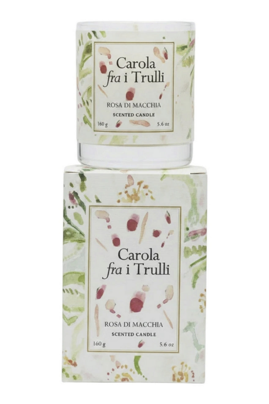 Candela al profumo di rose di macchia
