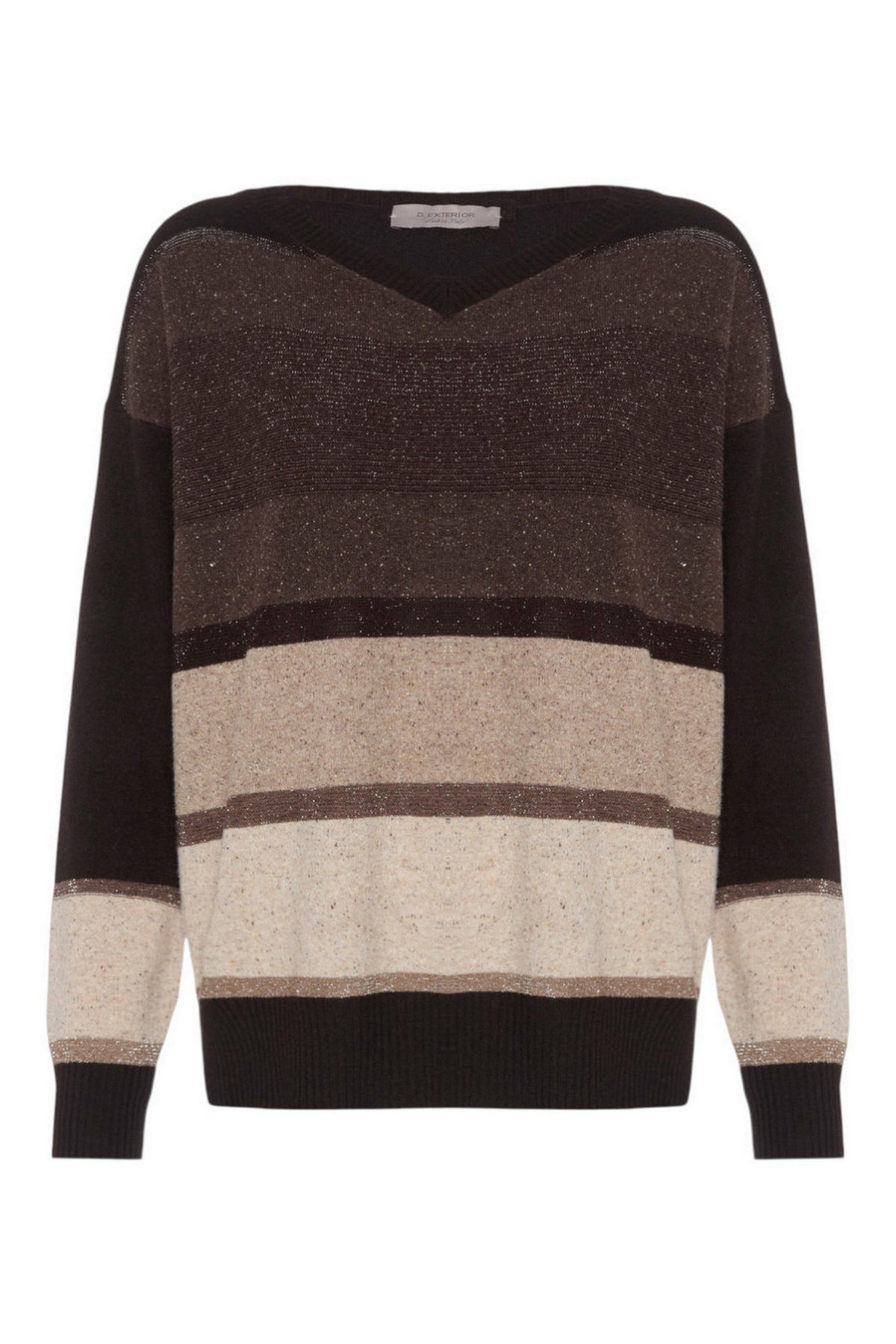 maglia con lurex scollo a v