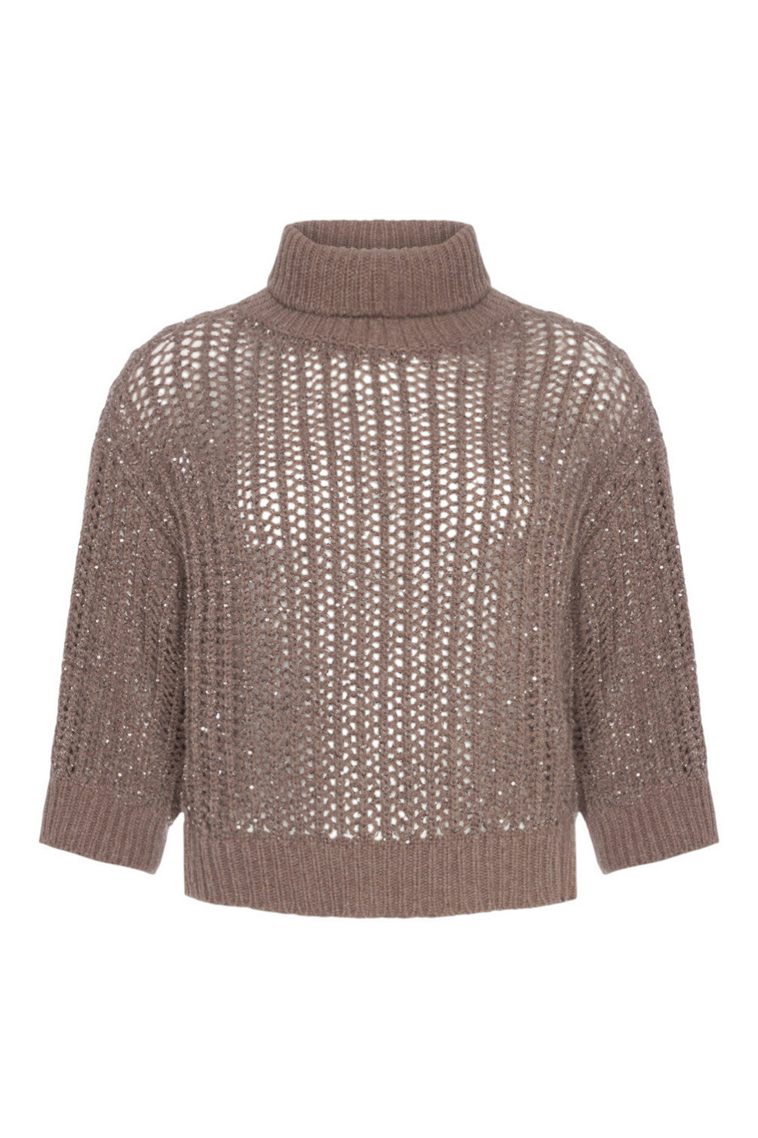 dolcevita donna rete con paillettes
