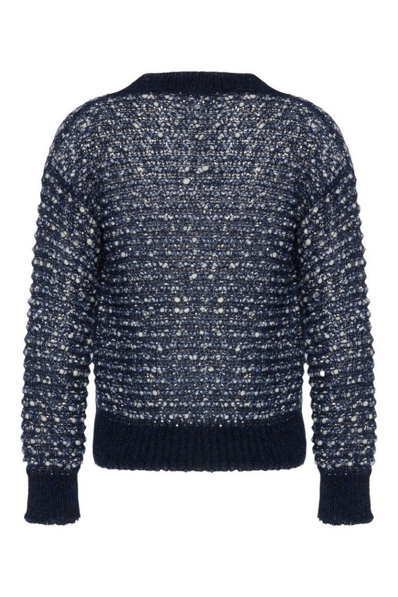 maglia manica 3/4 con cristalli