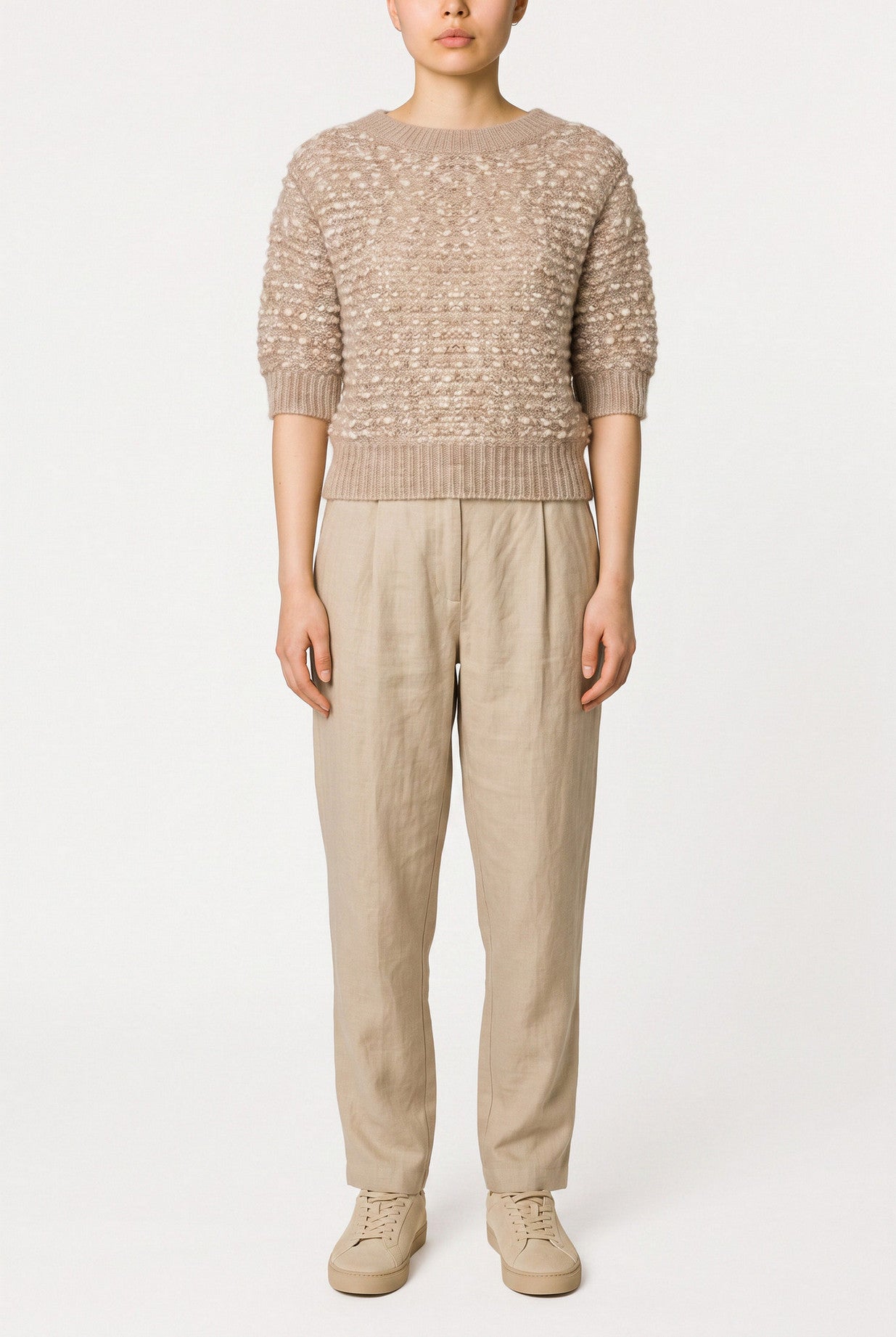 maglia manica 3/4 con cristalli