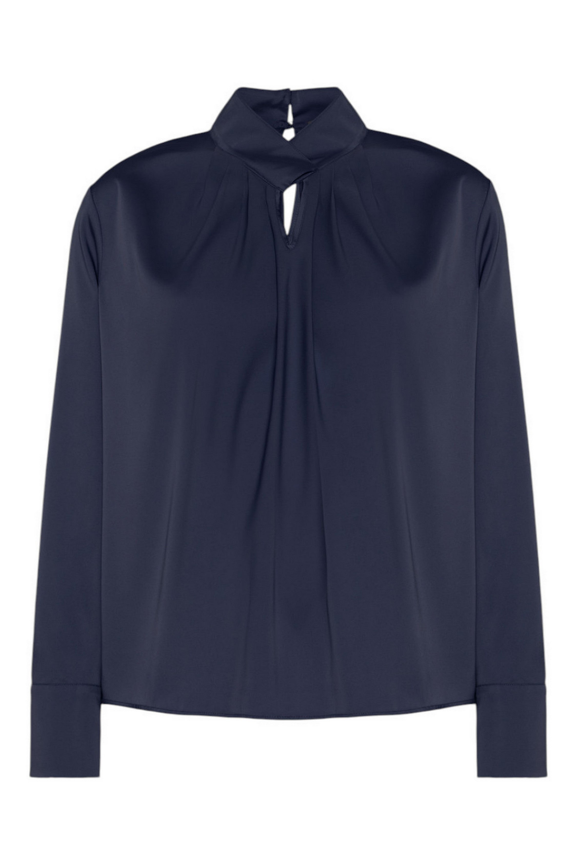 camicia donna in raso collo alto