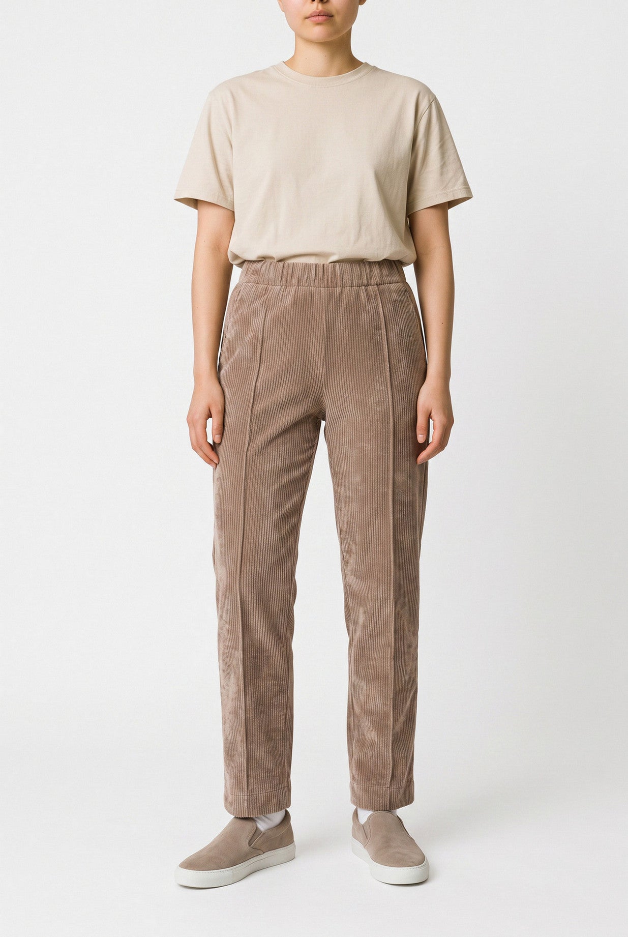 pantalone donna sigaretta velluto