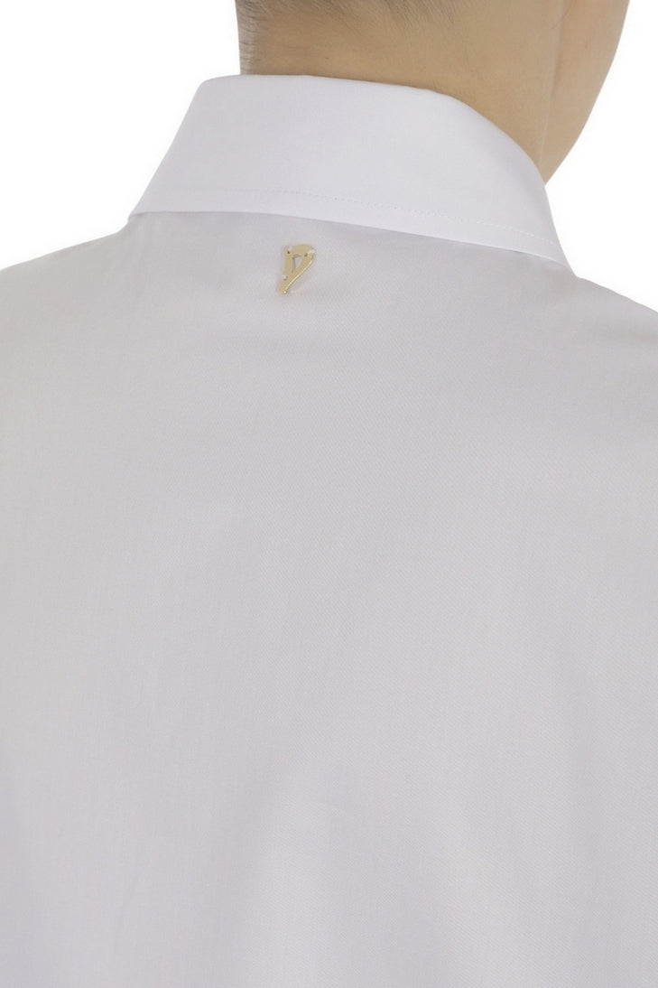 camicia con plastron paillettes