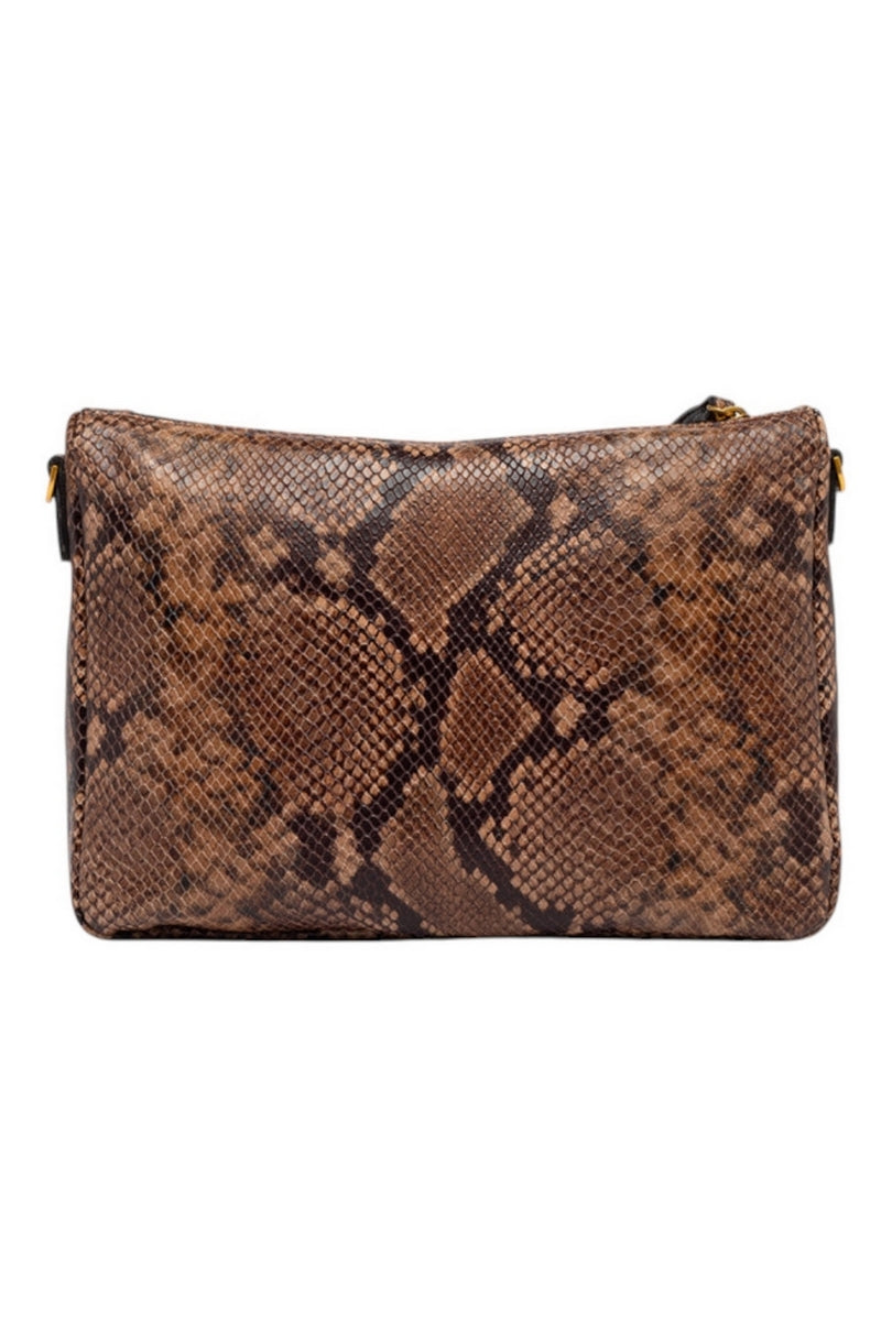 borsa noura pouch stampa pitone