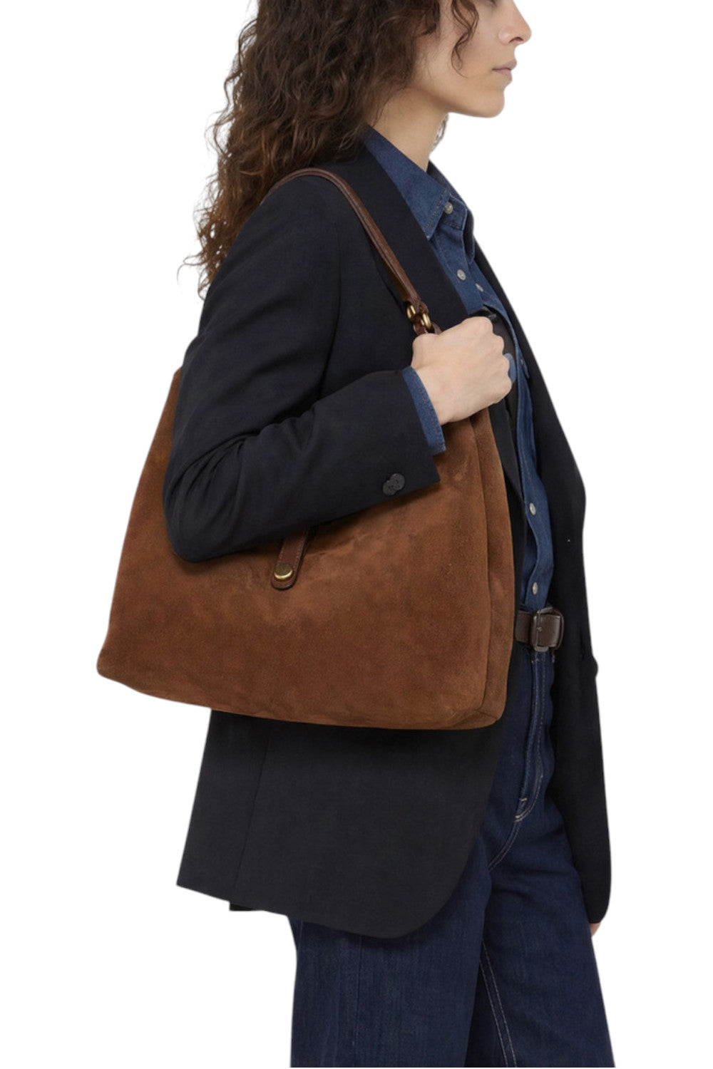 borsa aurelie fiona in camoscio interno pitone