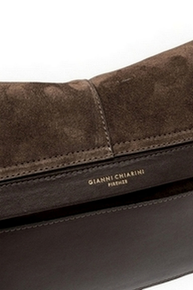 borsa helena round grande in camoscio