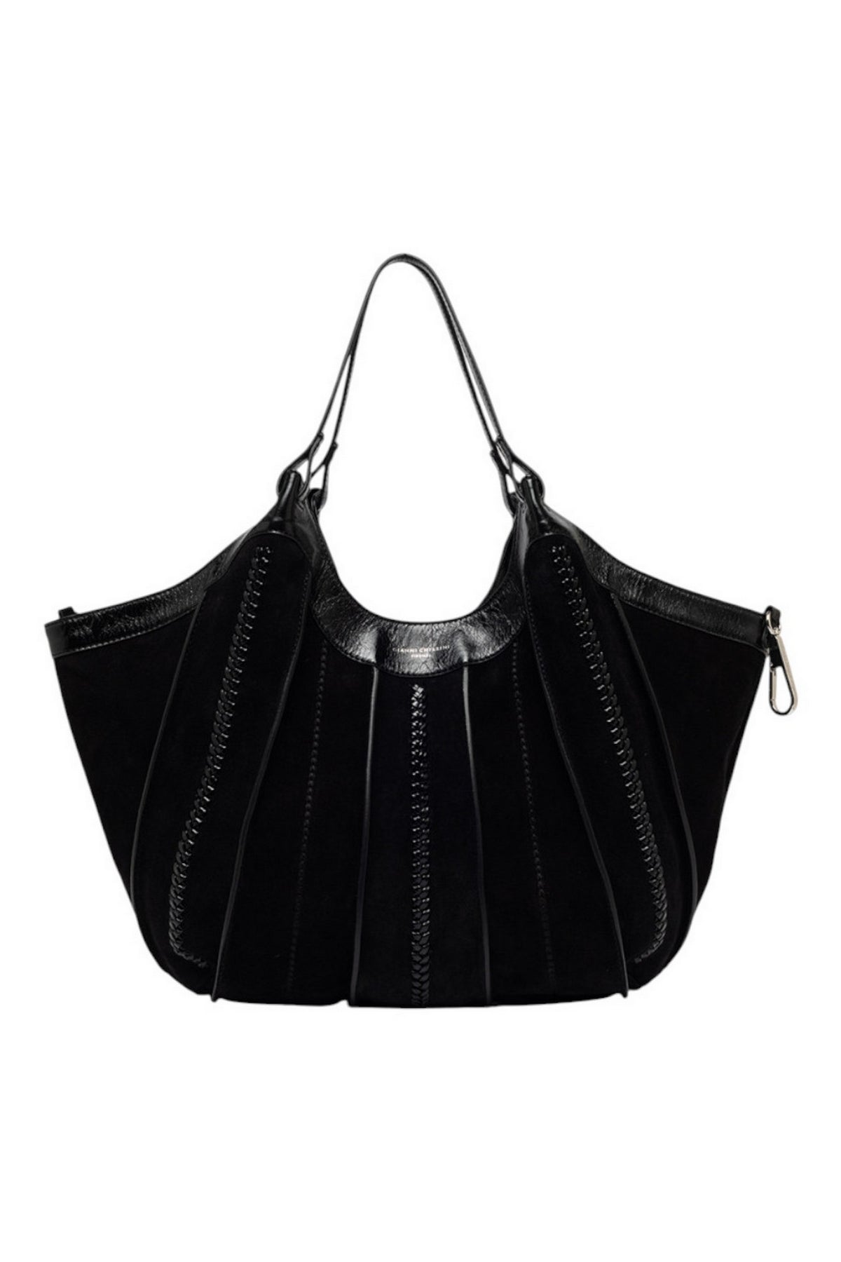 borsa dua grande con inserti intrecciati