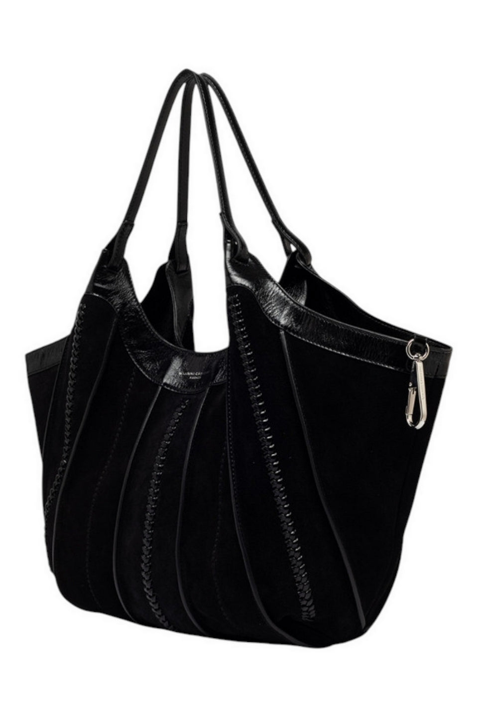 borsa dua grande con inserti intrecciati