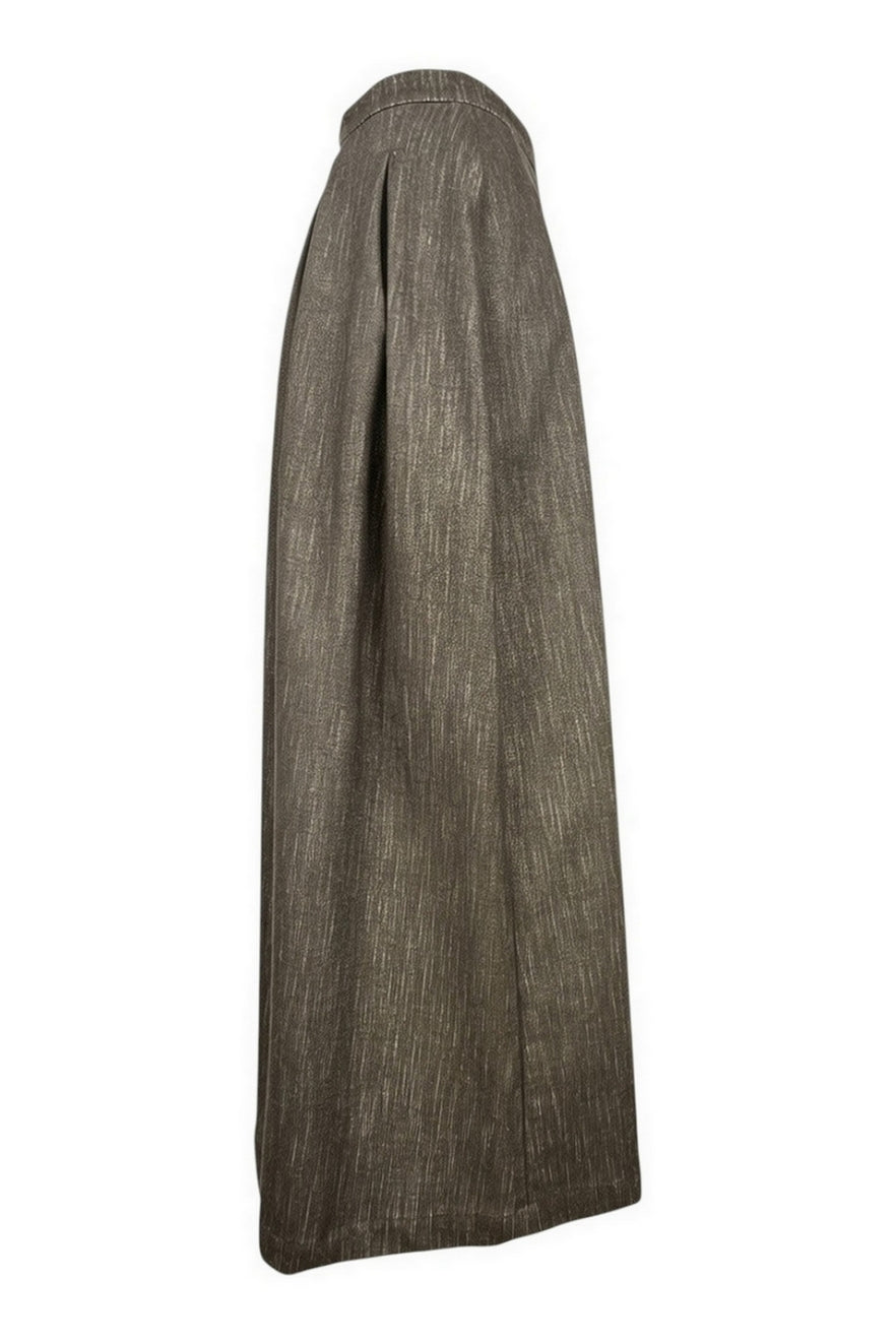 gonna a pieghe in denim