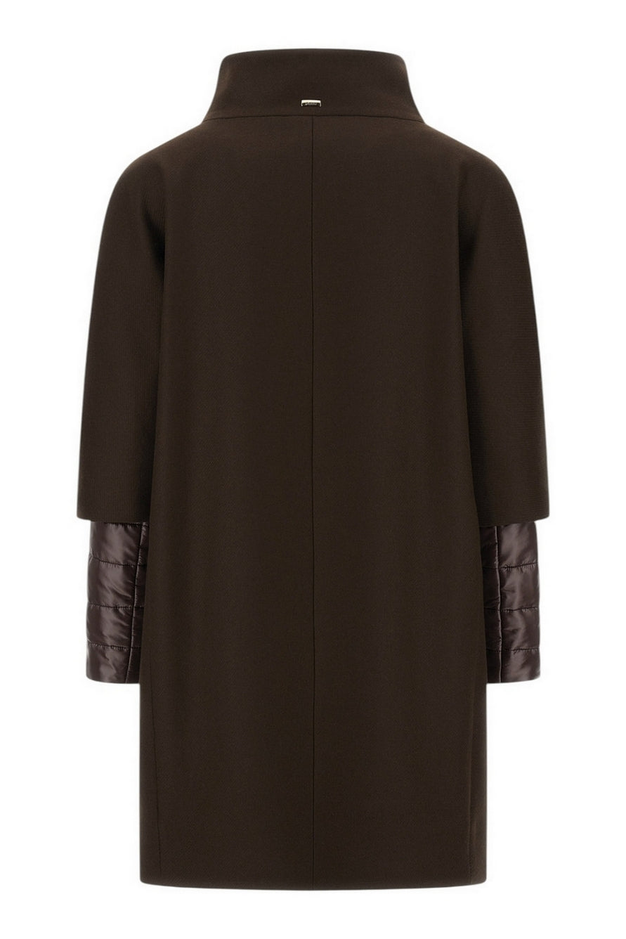 cappotto in lana e piuma