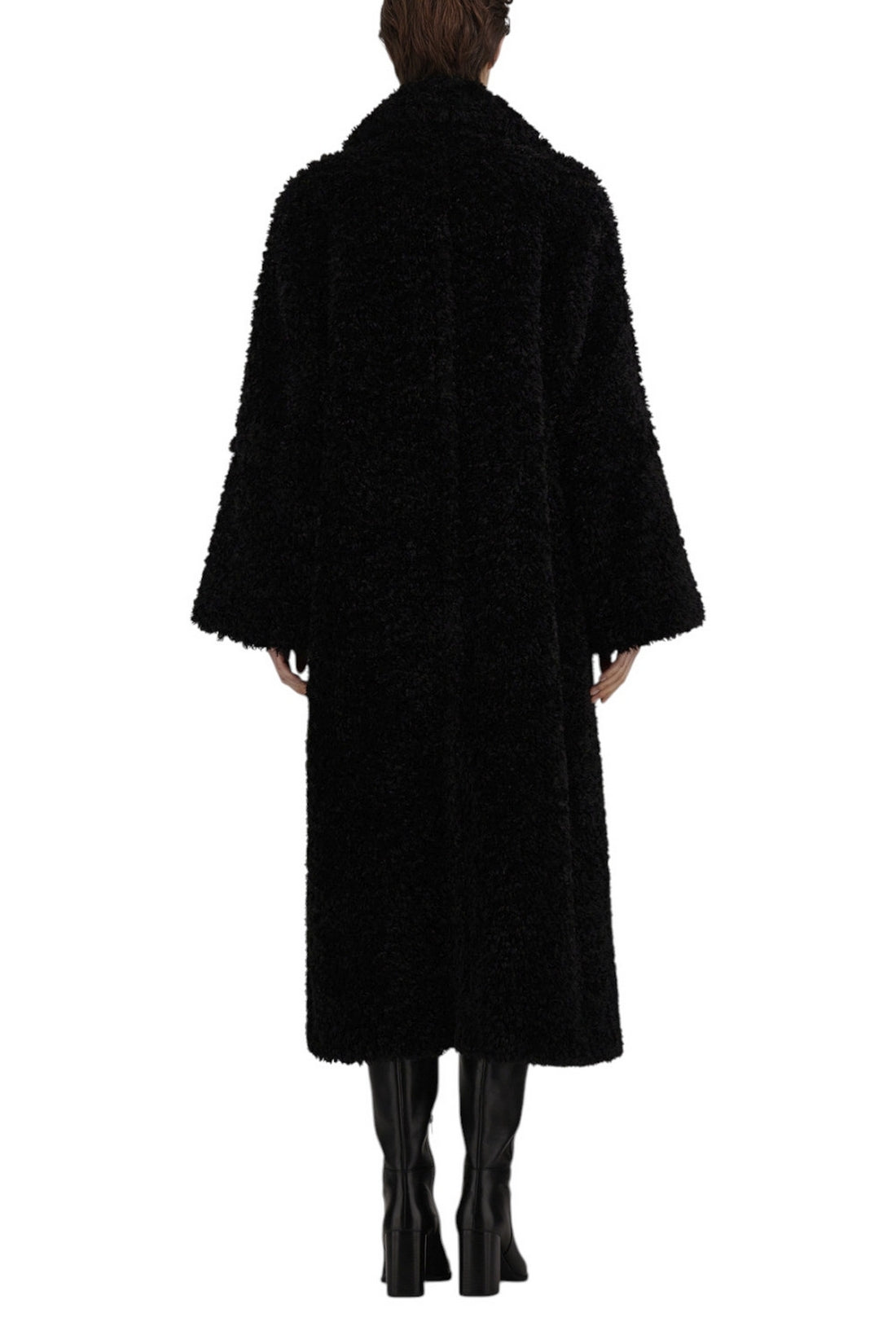 cappotto lungo in ecopelliccia