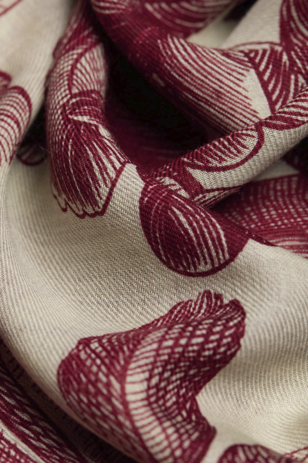 sciarpa fantasia foglie 100 x190