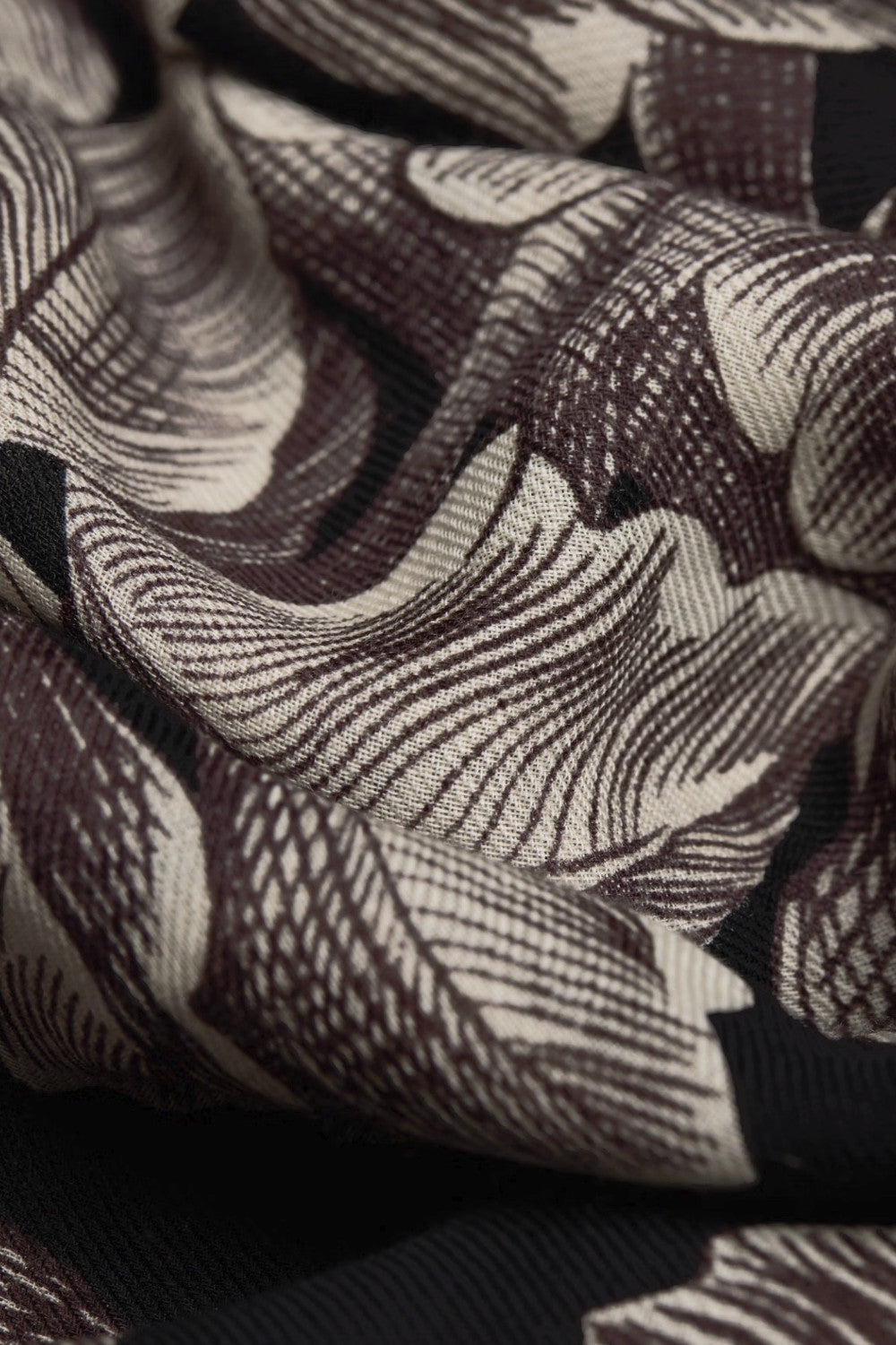 sciarpa fantasia foglie 100 x190