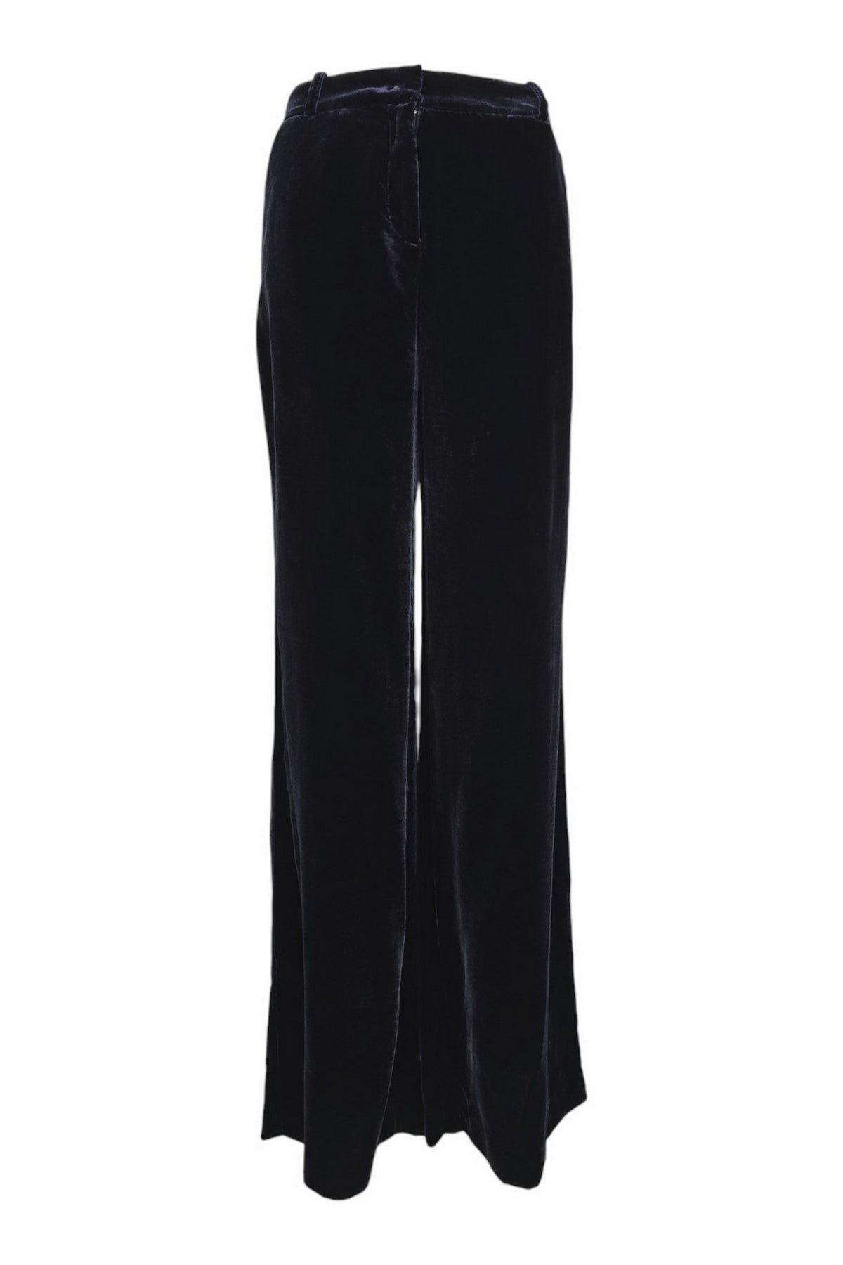 pantalone largo in velluto di seta