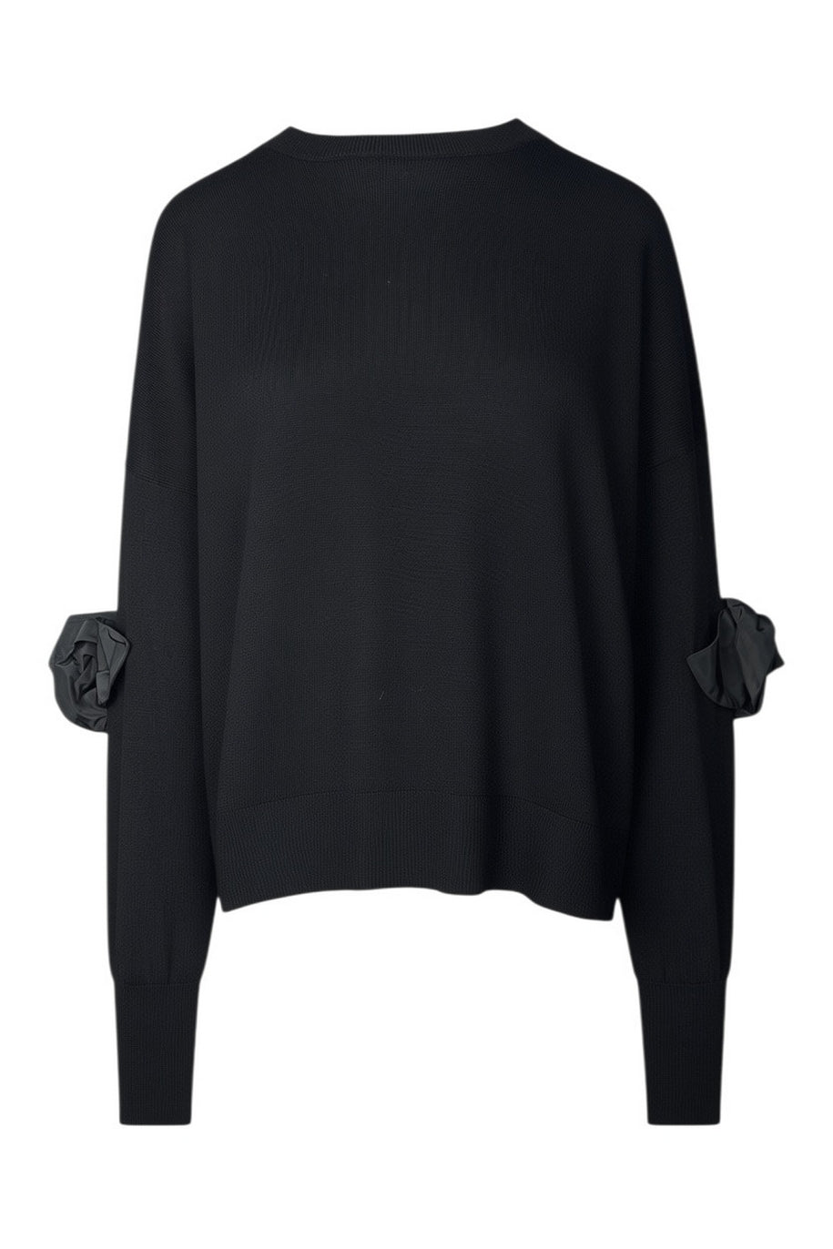 maglia con applicazione di fiori