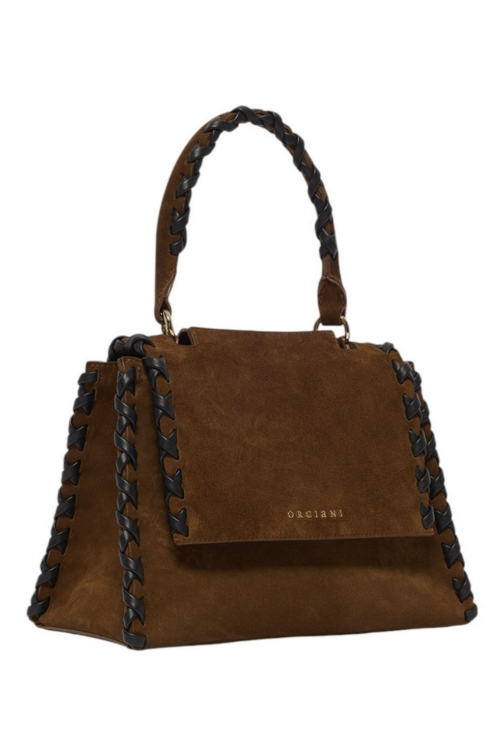 borsa sveva piccola in camoscio intrecciato