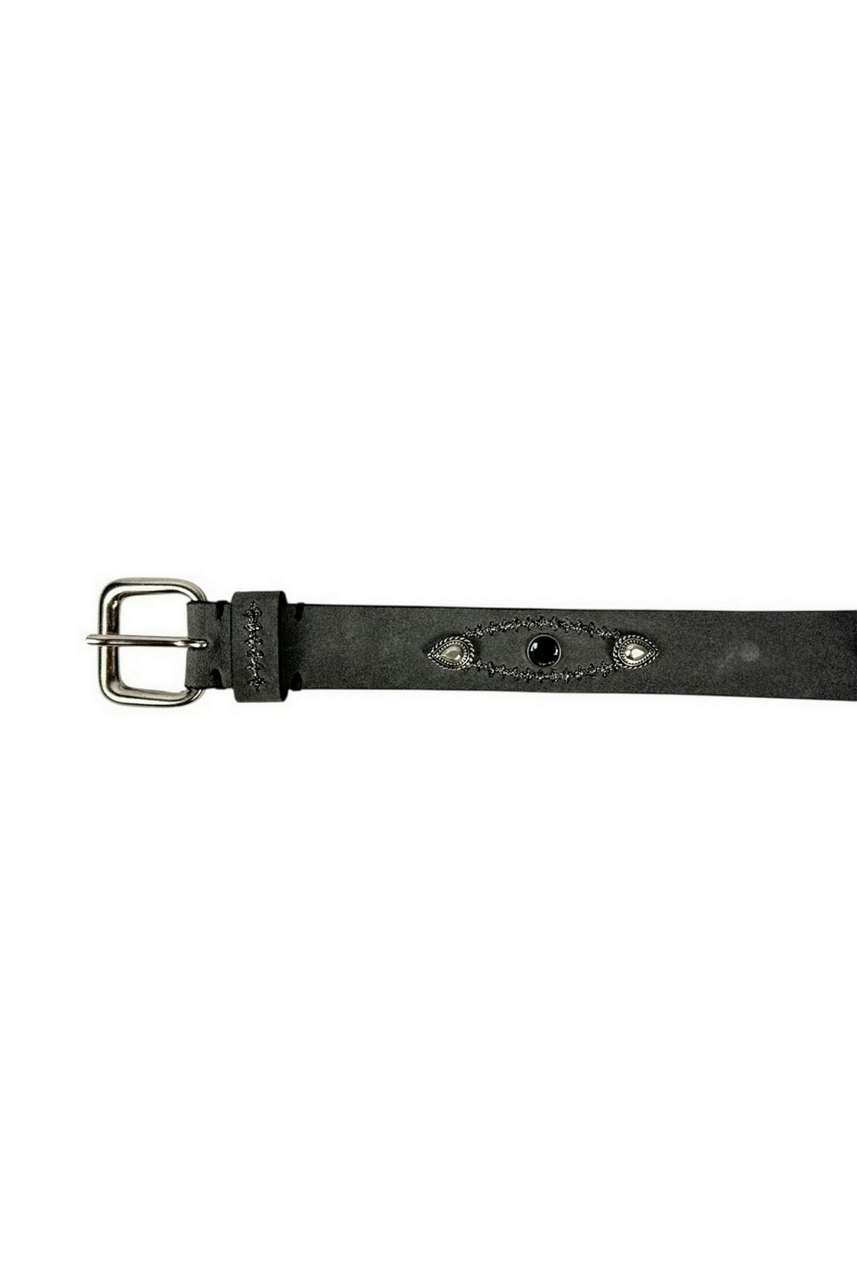 cintura in camoscio con borchie e strass