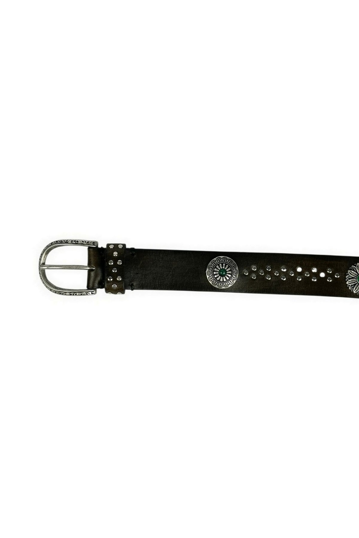cintura in pelle con pietre