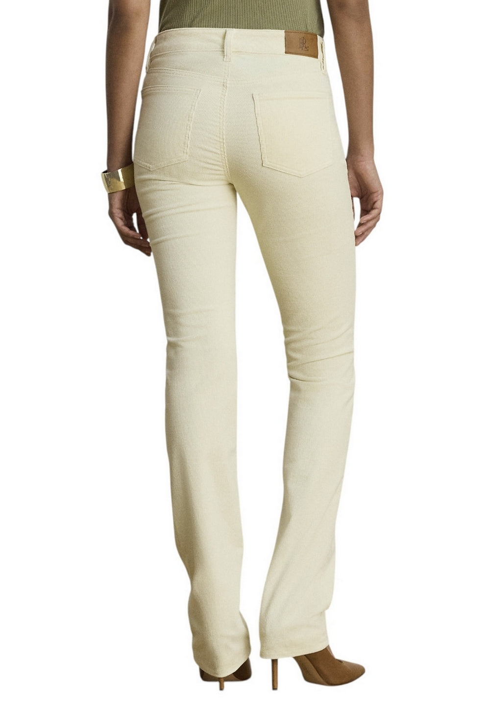 pantalone stretto in velluto