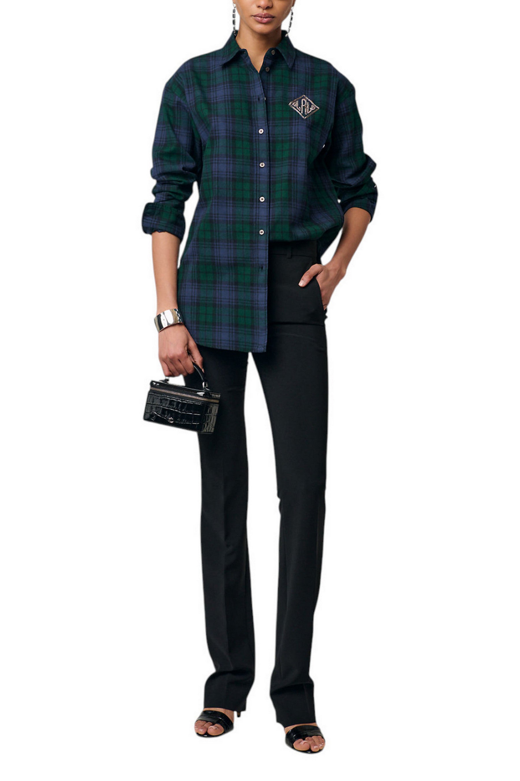 camicia donna in falnella check