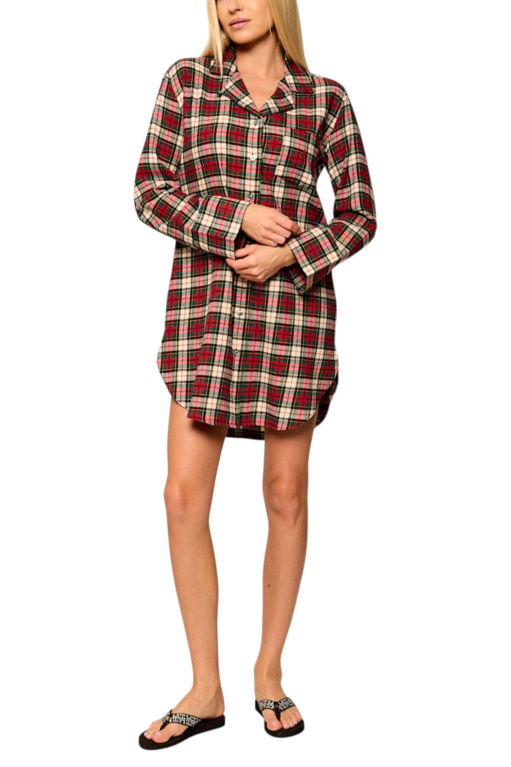 camicia da notte fantasia tartan