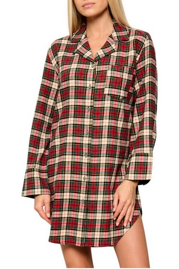 camicia da notte fantasia tartan