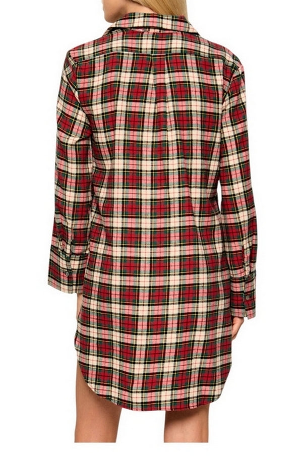camicia da notte fantasia tartan