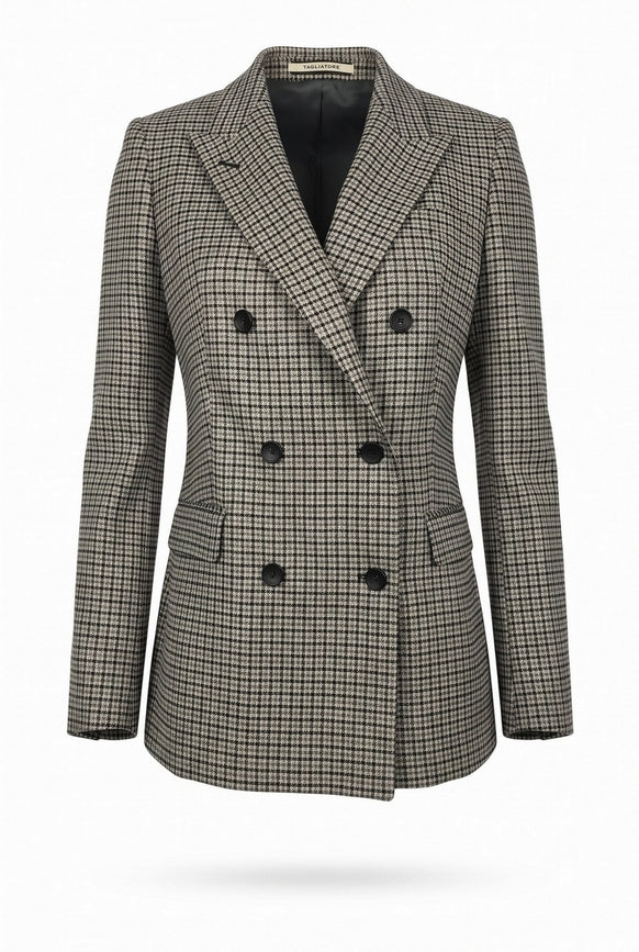 giacca donna doppiopetto pied de poulet lurex