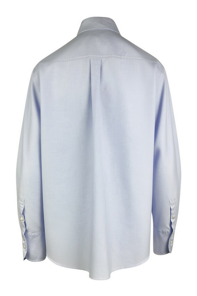 camicia in oxford con collo tondo