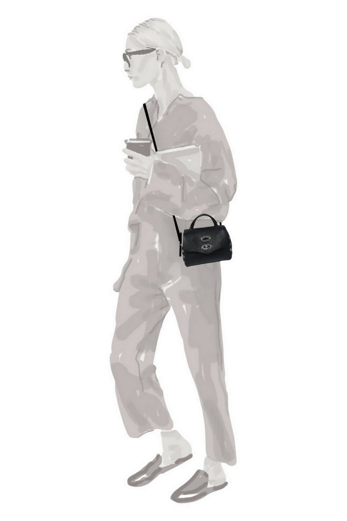 borsa postina baby in pelle daily