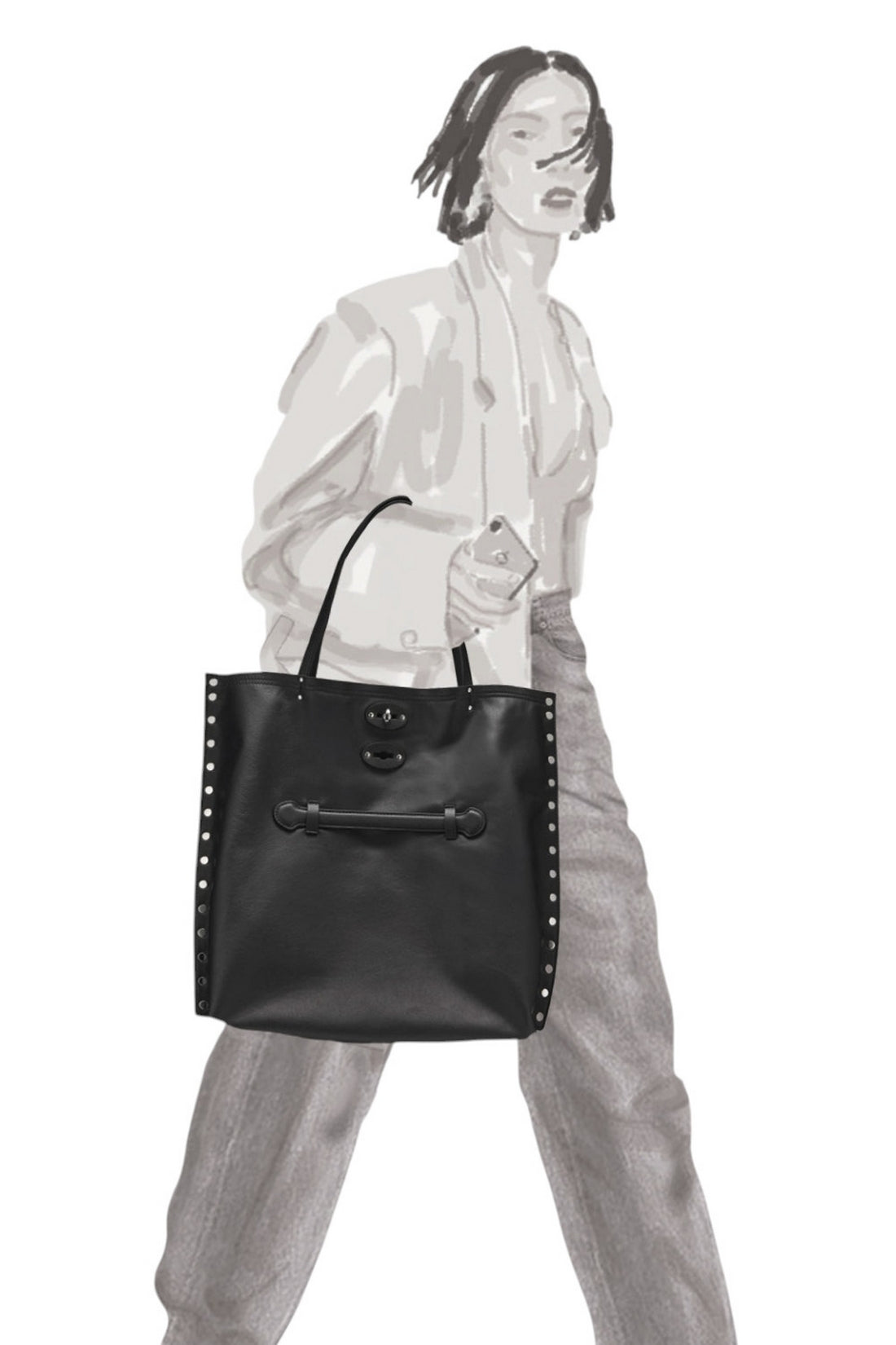 borsa a spasso in stampa cocco foulard70