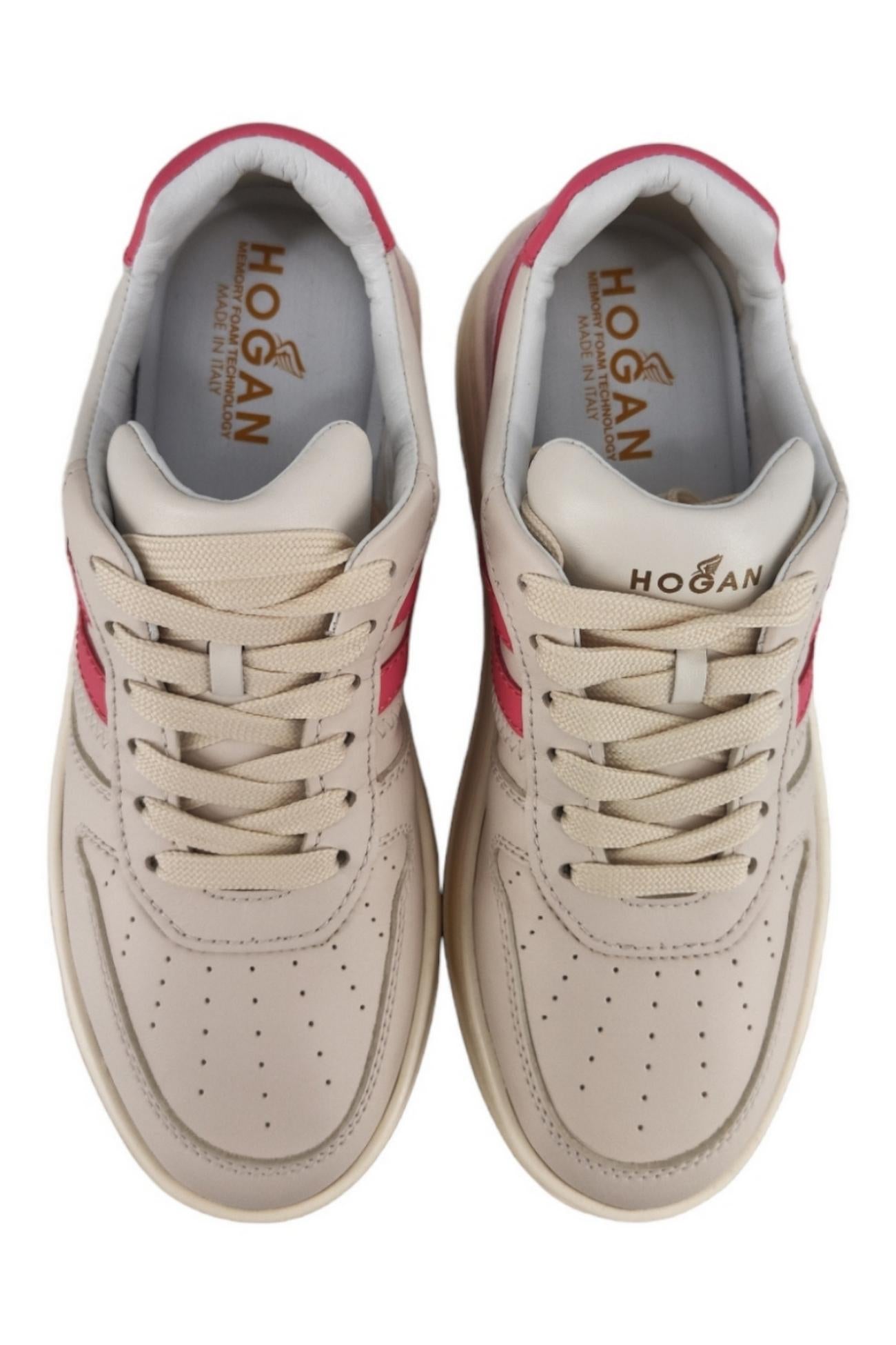 Sneakers Avorio/fucsia