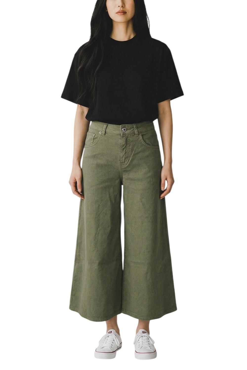 bermuda lungo in lino militare