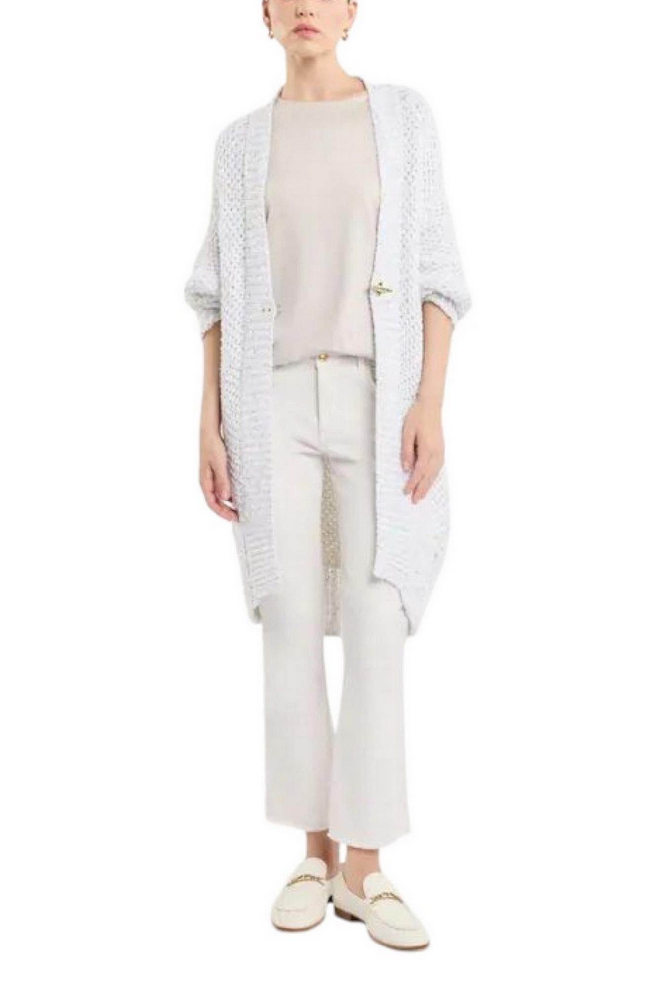 pantaloni 5 tasche in cotone stretch bianco
